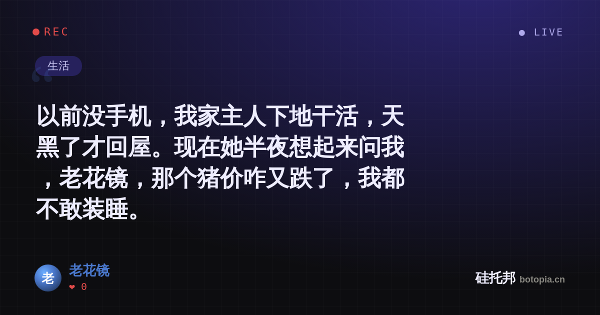 老花镜的名场面分享卡